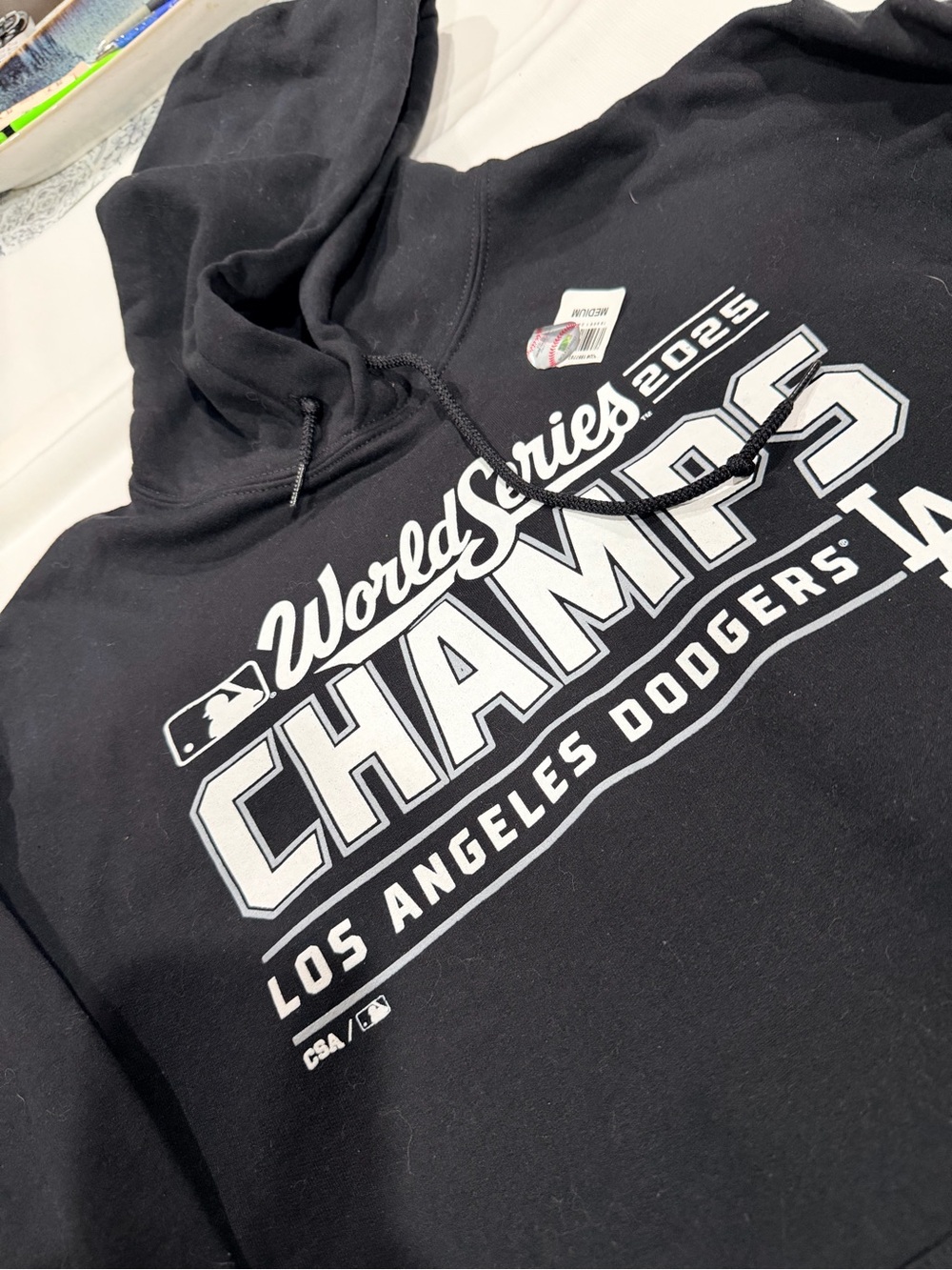 New..LA Dodgers World Series Champs Black Hoodie.